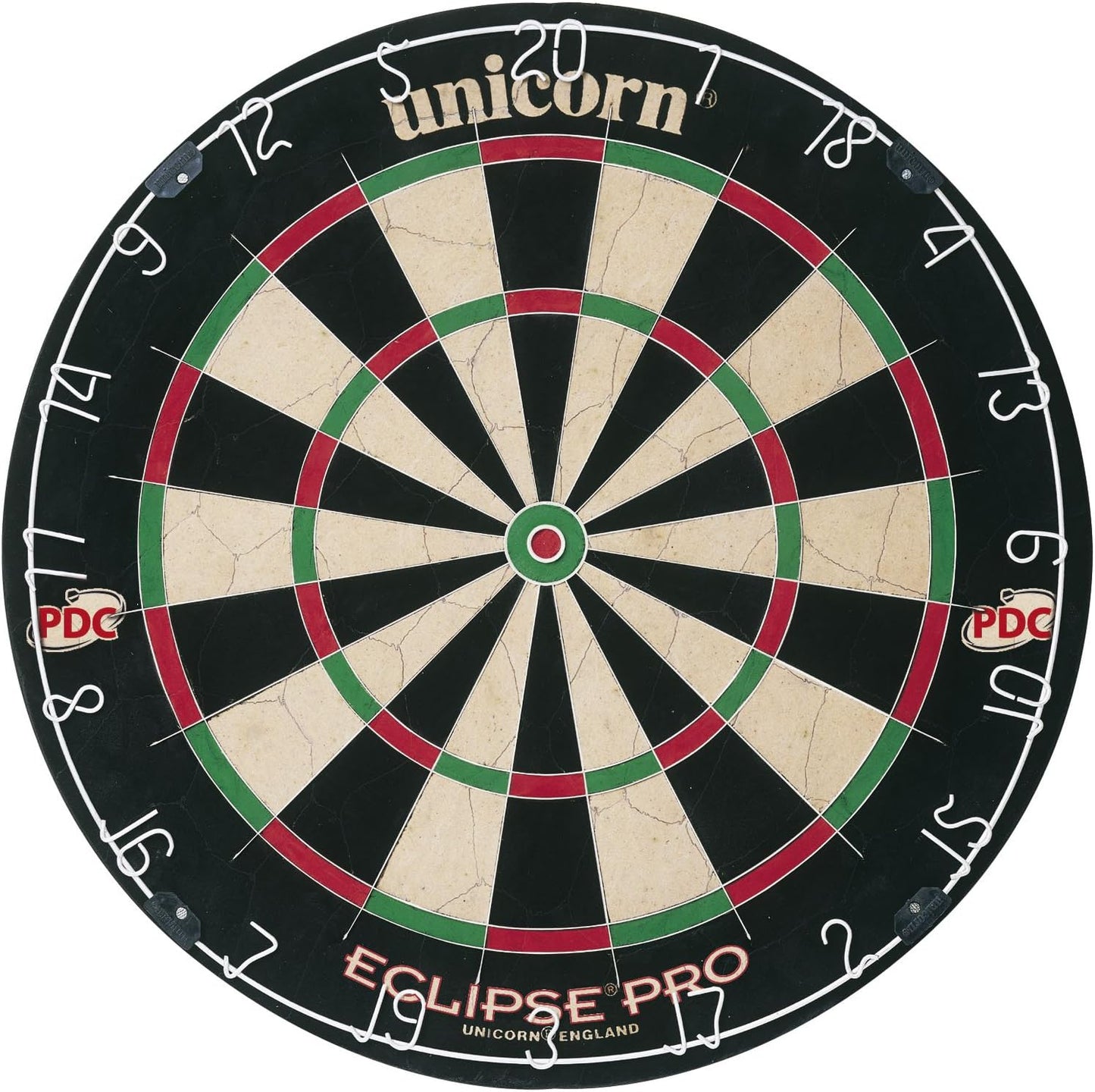 Dartboard Darts Board | Eclipse Pro/Eclipse Pro 2 | Flat Profile Number Ring | Championship Quality Sisal Bristle | Staple-Free Construction