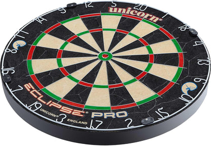 Dartboard Darts Board | Eclipse Pro/Eclipse Pro 2 | Flat Profile Number Ring | Championship Quality Sisal Bristle | Staple-Free Construction