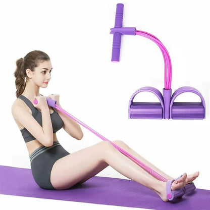 4 Resistance Elastic Pull Rope Training Device, Abdominal Resistance Band, Used in Home Gym, Exercise Training Fitness Equipment